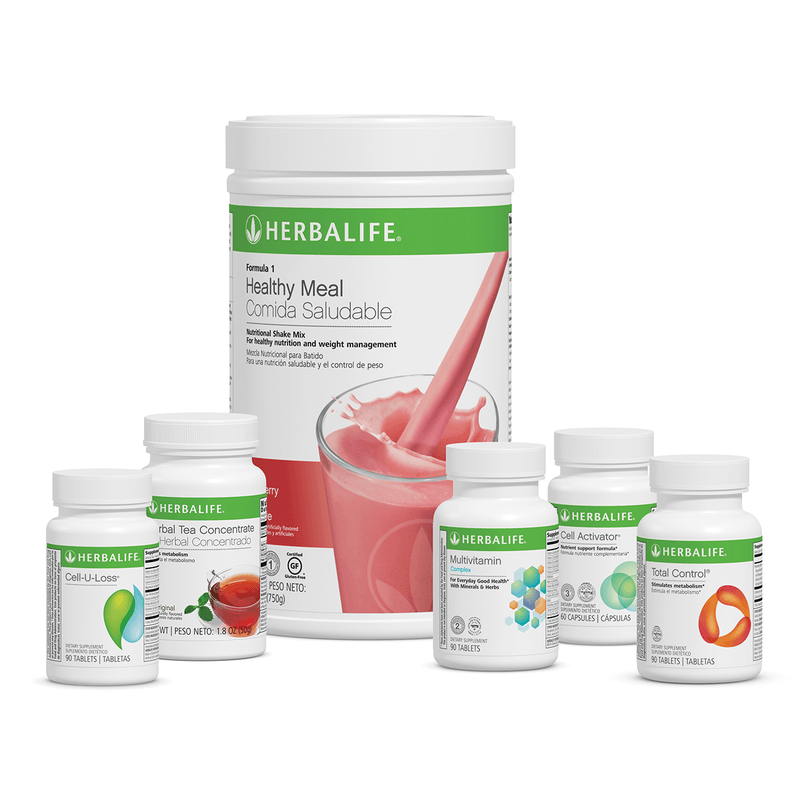 NaturalVive Advanced Program product lineup including meal replacement and wellness supplements for weight management.