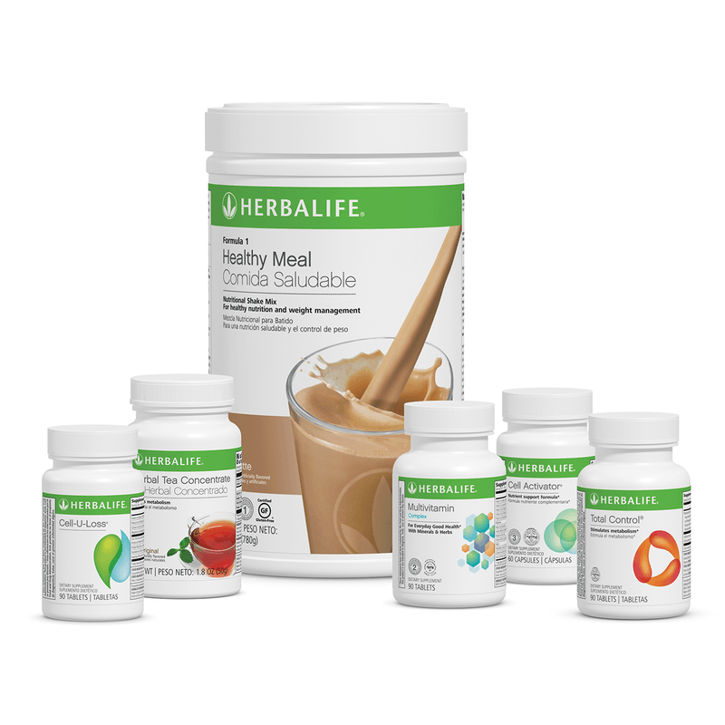 NaturalVive Advanced program weight management supplements including a healthy meal shake and essential vitamins.