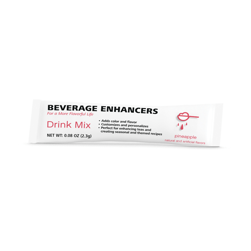 NaturalVive Beverage Enhancers Drink Mix single-serve packet for flavorful beverages, pineapple flavor, 0.08 oz.