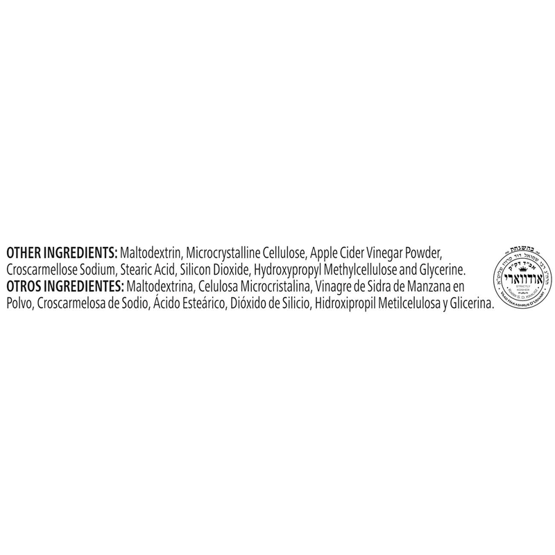 Other ingredients list for Cell-U-Loss® including maltodextrin, apple cider vinegar powder, and more.