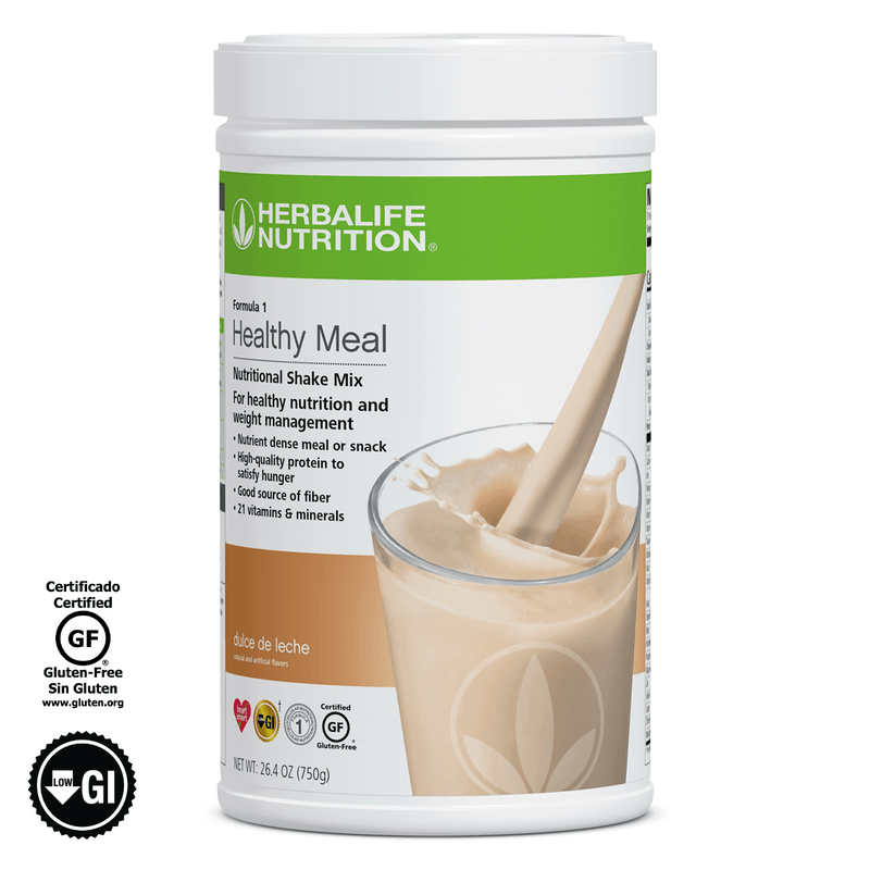 NaturalVive's Formula 1 Healthy Meal Nutritional Shake Mix package with delicious shake in a glass.