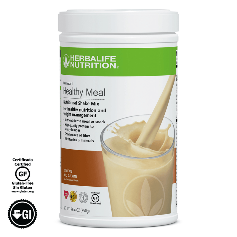NaturalVive's Formula 1 Healthy Meal Nutritional Shake Mix container with creamy shake, providing balanced nutrition and essential vitamins.