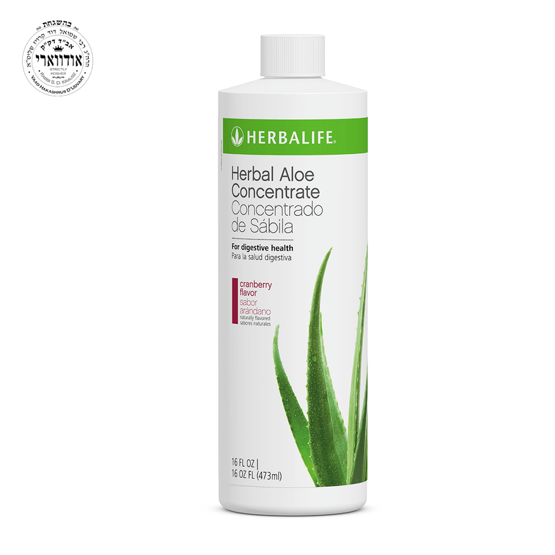 NaturalVive Herbal Aloe Concentrate bottle for digestive health with aloe vera and cranberry flavor