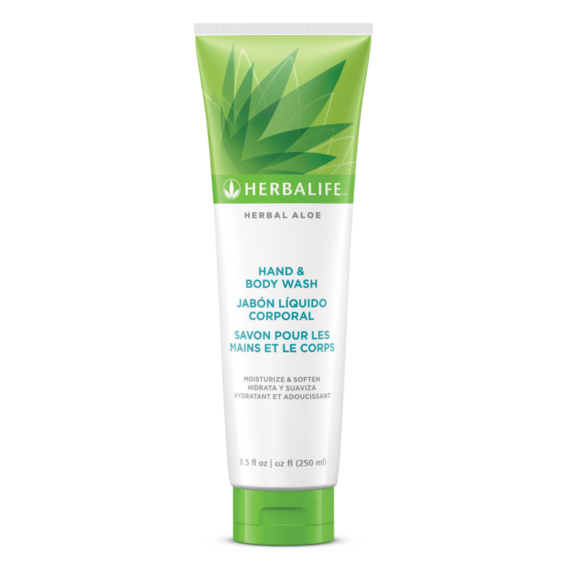 NaturalVive Herbal Aloe Hand & Body Wash in a green tube, designed for moisturizing and cleansing skin gently.