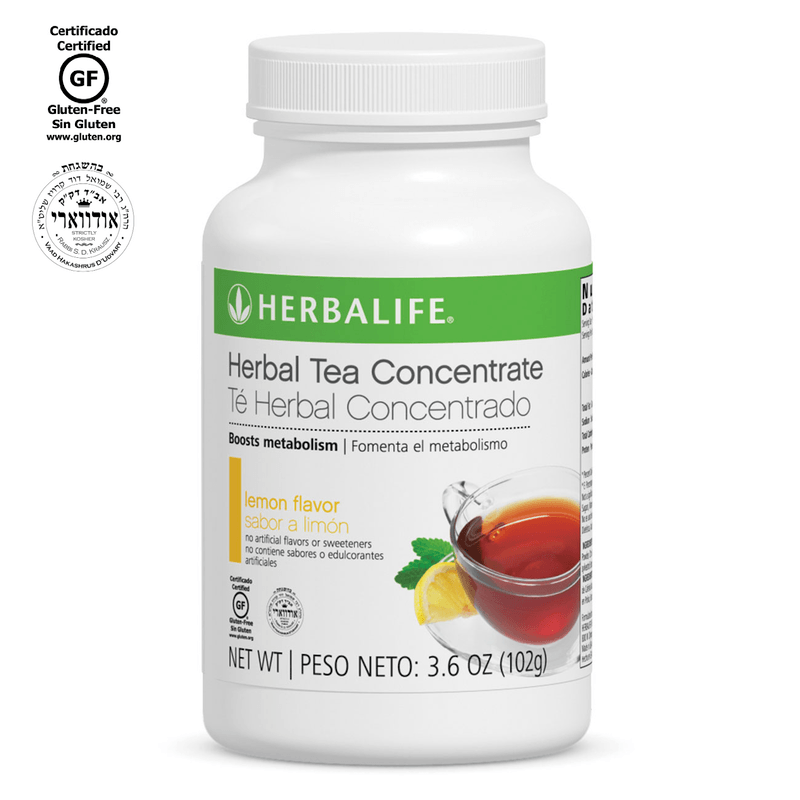 NaturalVive Herbal Tea Concentrate in lemon flavor, boosting metabolism and revitalizing energy.