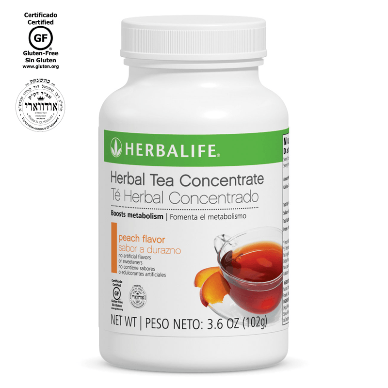Herbal Tea Concentrate by NaturalVive 3.6 oz, peach flavor, boosts metabolism, gluten-free and low-calorie tea.