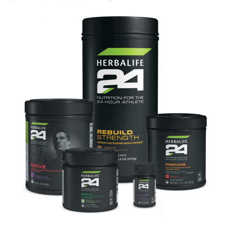 NaturalVive Workout bundle including Herbalife 24 nutrition products for athletes.