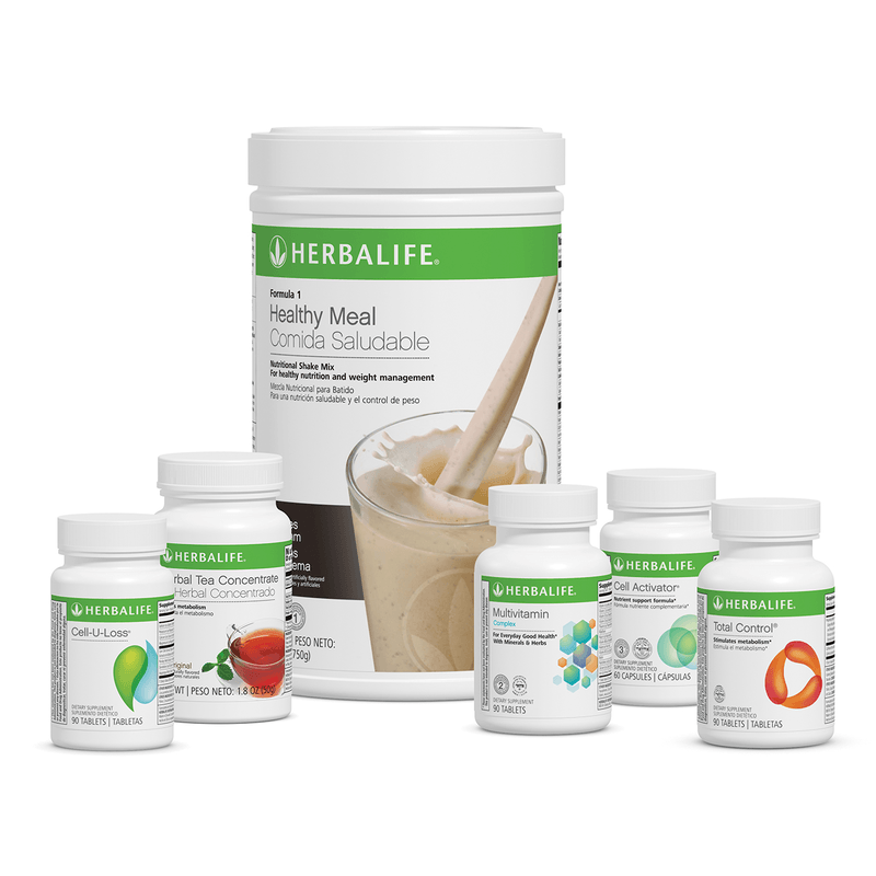 NaturalVive Advanced program featuring Herbalife Healthy Meal shakes and supplements for effective weight management.