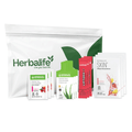 NaturalVive Mega Tea products including Herbal Tea and Aloe Concentrate for hydration and skin enhancement.