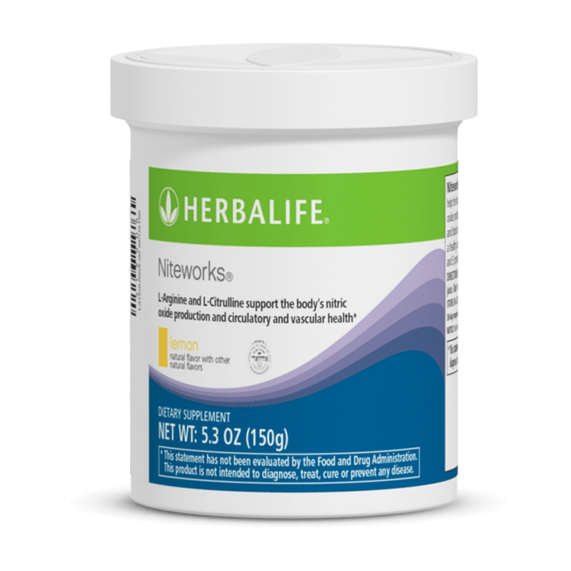 NaturalVive's Niteworks® lemon flavor dietary supplement for cardiovascular support.
