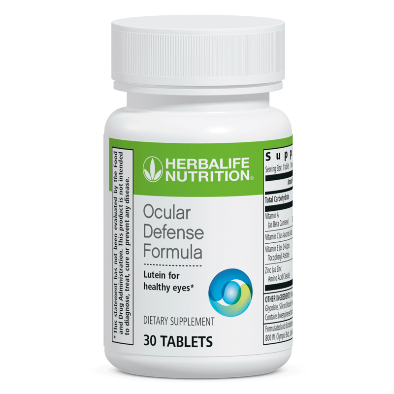 NaturalVive Ocular Defense Formula dietary supplement bottle, 30 tablets, featuring lutein for healthy eyes.