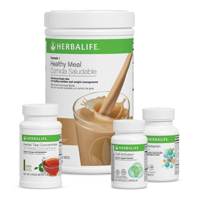 NaturalVive Quickstart Program products including Herbalife shake mix and supplements for healthy lifestyle.