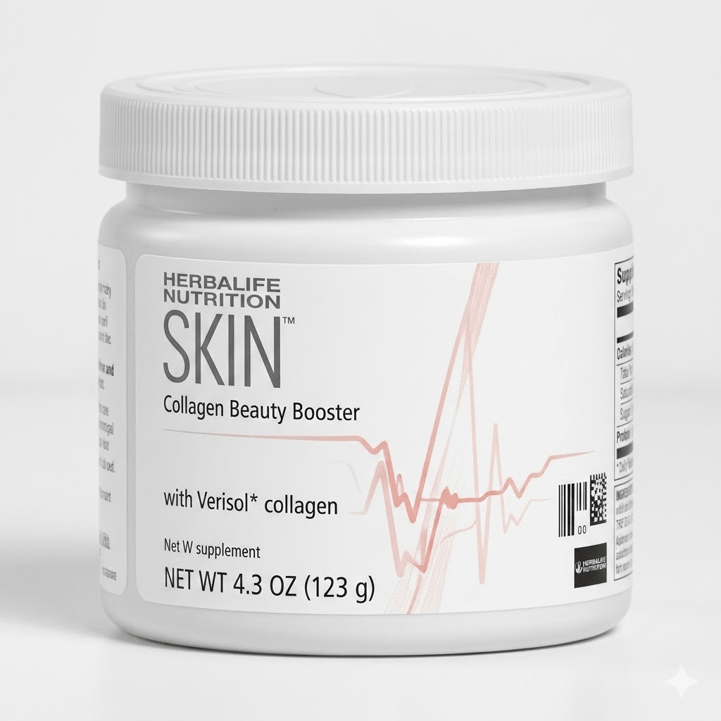 Herbalife Nutrition Skin Collagen Beauty Booster container on a white background