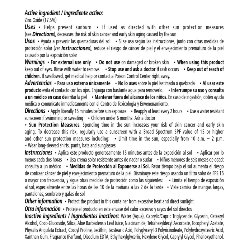 Herbalife SKIN® Protective Moisturizer with Zinc Oxide - NaturalVive sunscreen directions and ingredients overview.