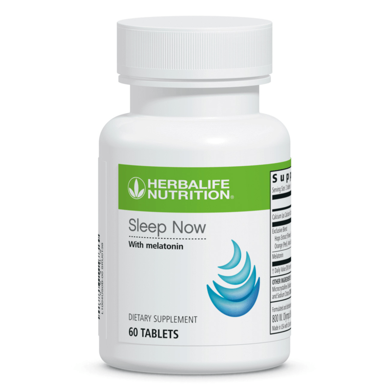 NaturalVive Sleep Now dietary supplement bottle with melatonin, 60 tablets for better sleep.
