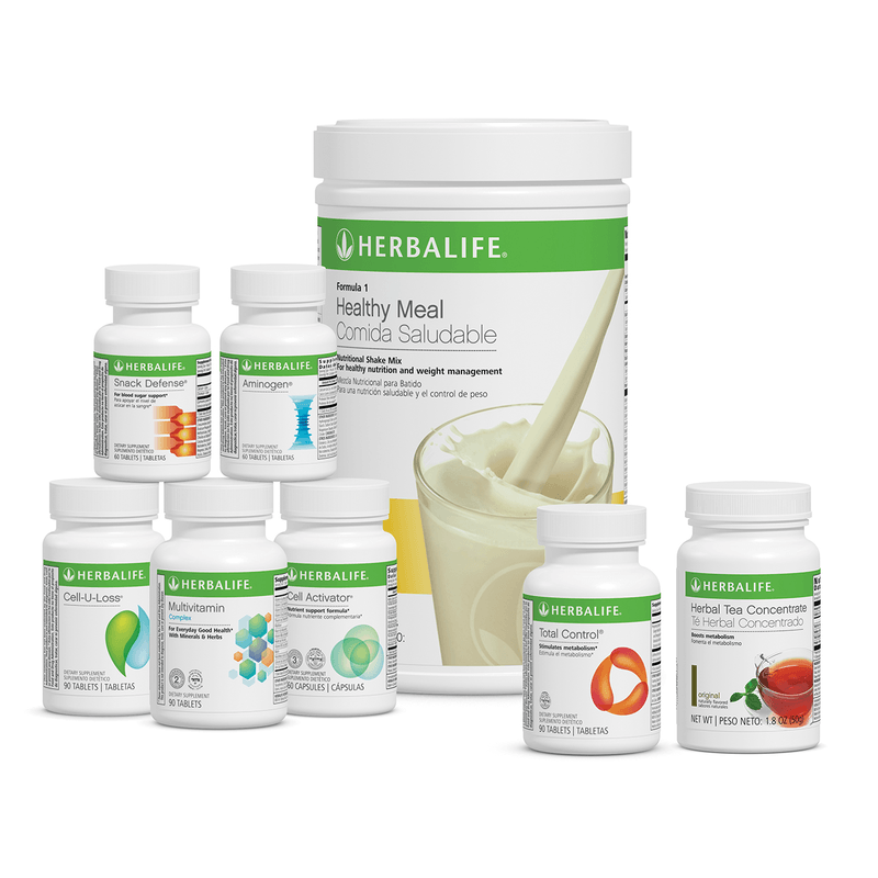 NaturalVive Ultimate Program collection including Herbalife supplements for enhanced weight management.