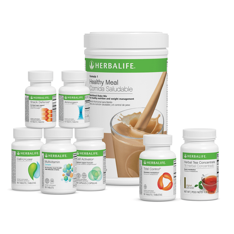 Image of NaturalVive Ultimate Program featuring Herbalife products for weight management and health support.