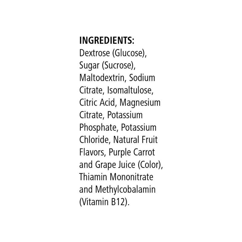 Ingredients list for Herbalife24 CR7 Drive: Açaí Berry including glucose, sugar, and natural flavors.