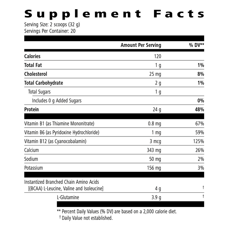 Supplement facts label with nutritional information on a white background