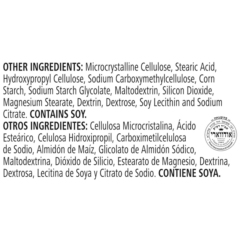 NaturalVive's Aminogen ingredients list including microcrystalline cellulose, stearic acid, soy lecithin, and more.