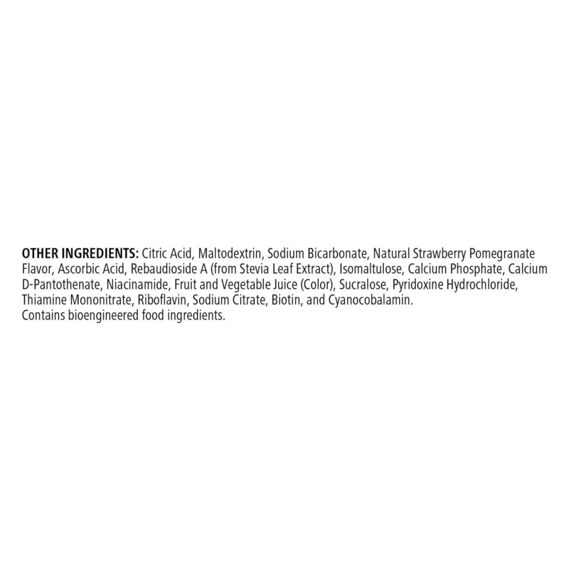 NaturalVive Liftoff® stick pack ingredients list including citric acid, maltodextrin, and natural flavors.