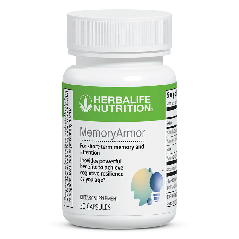 Herbalife Nutrition Memory Armor supplement bottle on a white background