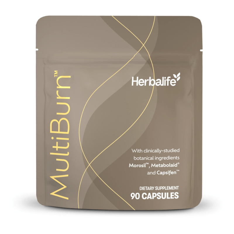 NaturalVive's MultiBurn weight-loss supplement packaging featuring 90 capsules with botanical ingredients.