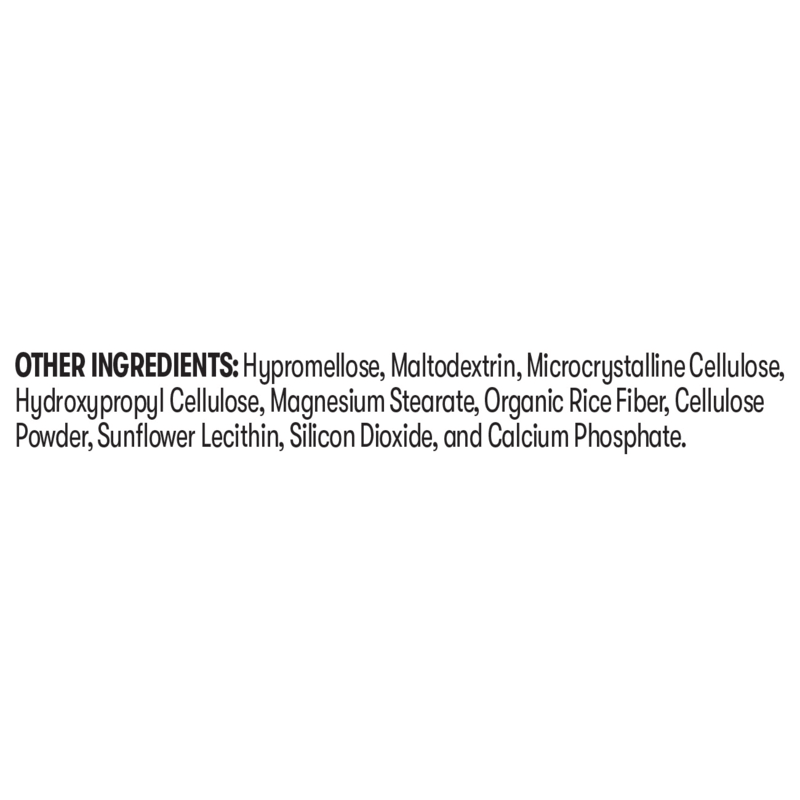 List of other ingredients in MultiBurn™ 90-Day Kit from NaturalVive, including Hypromellose and Calcium Phosphate.
