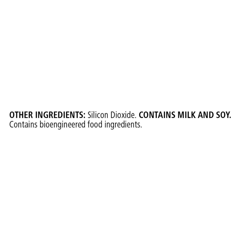 NaturalVive Prolessa® Duo product ingredients list highlighting silicon dioxide, milk, and soy.
