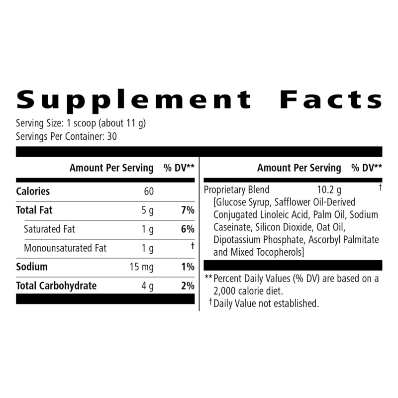 Supplement facts for NaturalVive Prolessa® Duo, including calories, fat content, and serving details.