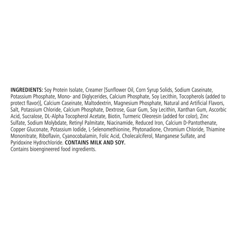 Ingredients list for NaturalVive Protein Drink Mix, including soy protein isolate and various additives.