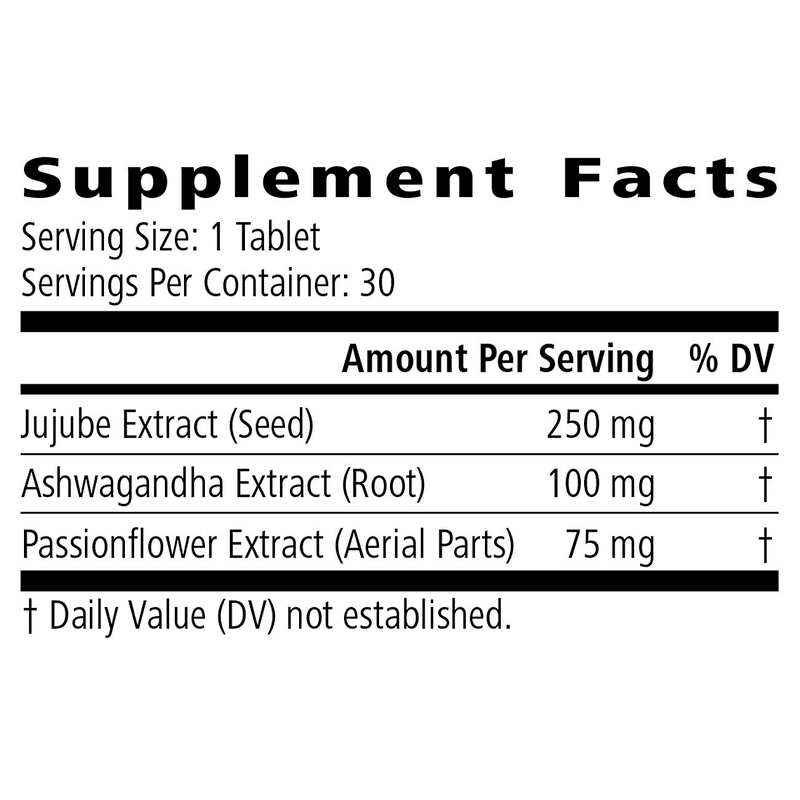 Supplement facts label with extract amounts and daily values on a white background