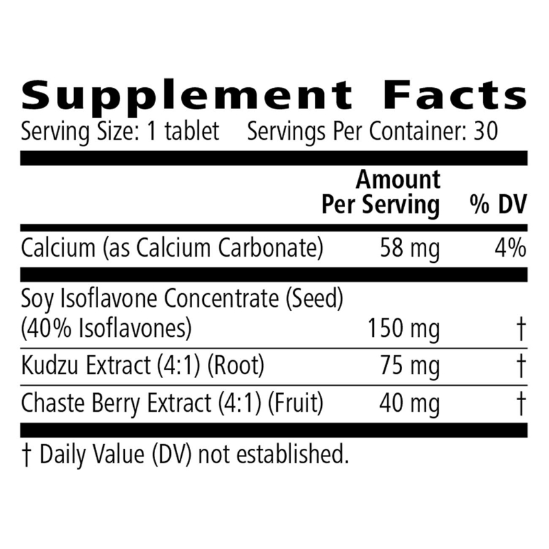 Supplement Facts for NaturalVive's Woman’s Choice, detailing ingredients and nutritional values per serving.